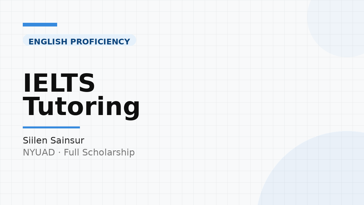IELTS Tutoring