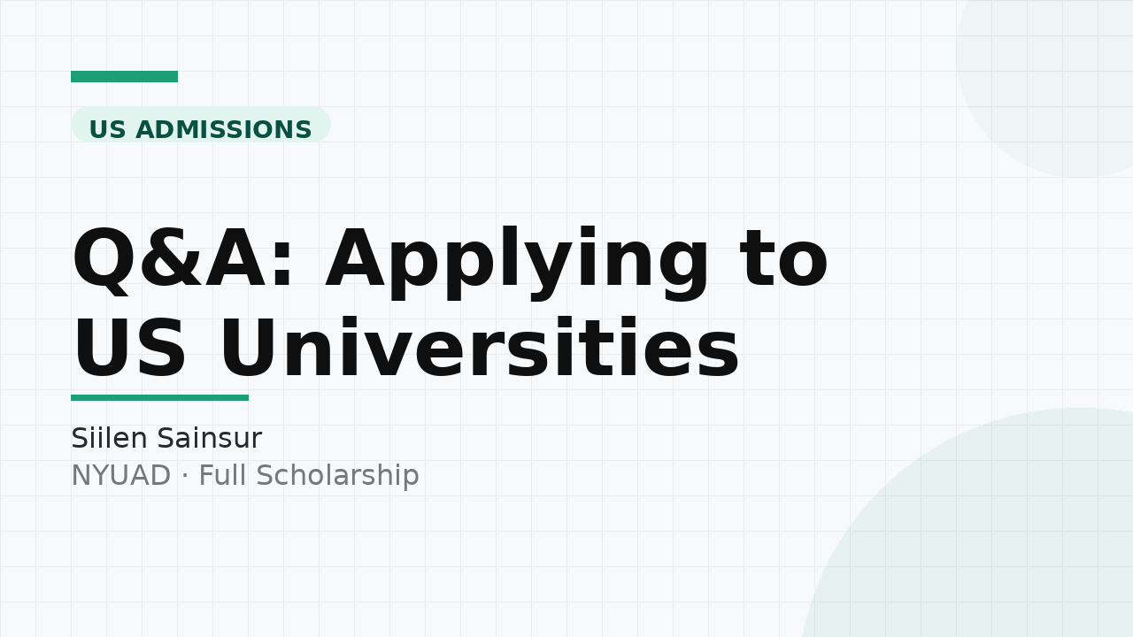 US College Admissions Q&A